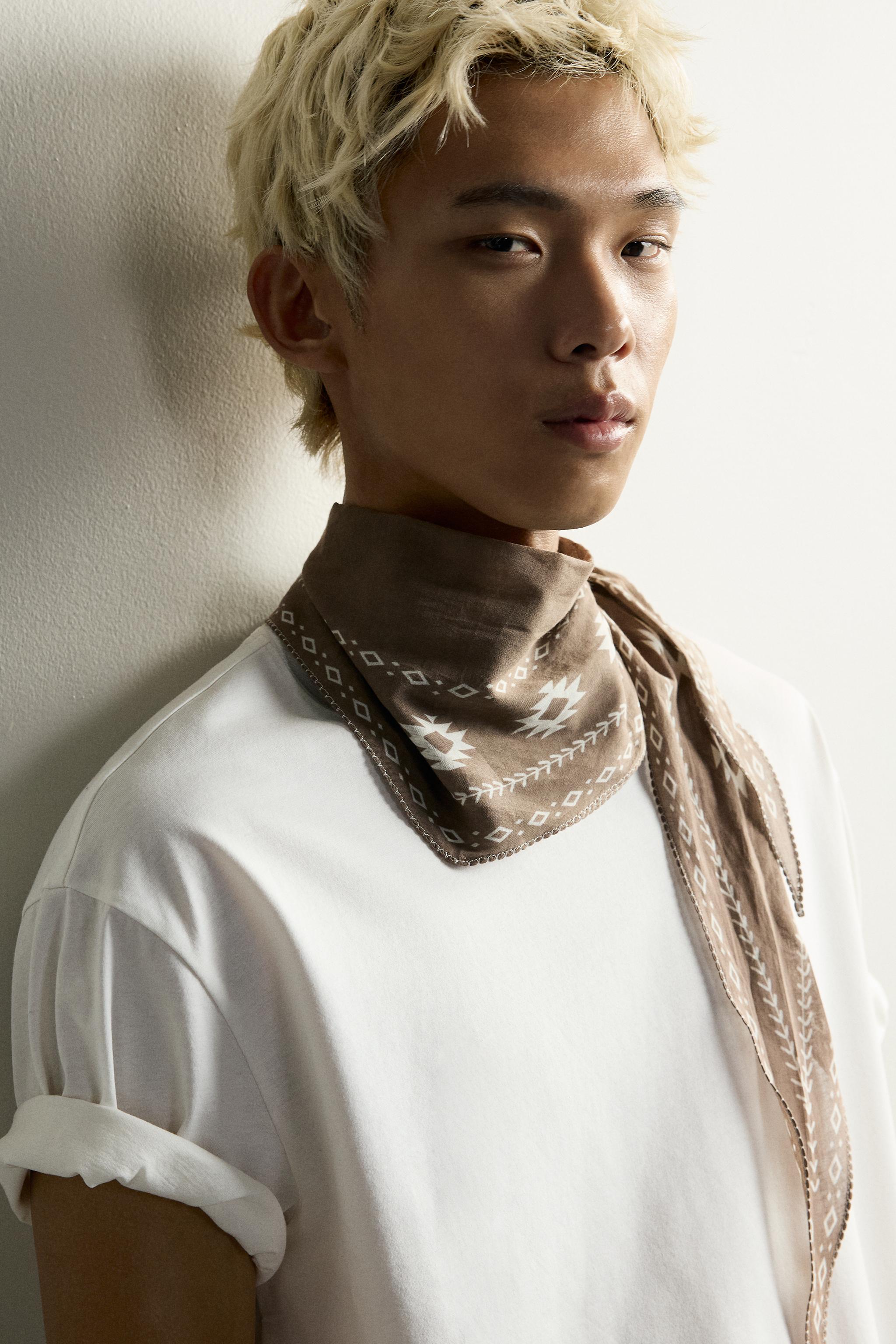 LONG GEOMETRIC PRINT BANDANA